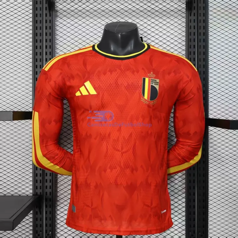 Camiseta Bélgica 2026 1ª Equipación Mundial ML Rojo (EDICIÓN JUGADOR)