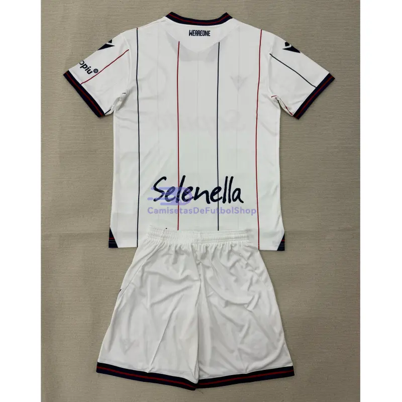 Camiseta Bologna 2025/2026 2ª Equipación Blanco Niño Kit