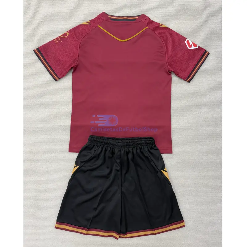 Camiseta Cadiz 2025/2026 2ª Equipación Rojo Oscuro Niño Kit con Parche La Liga