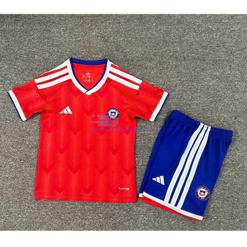 Camiseta Chile 2026 1ª Equipación Mundial Rojo Niño Kit