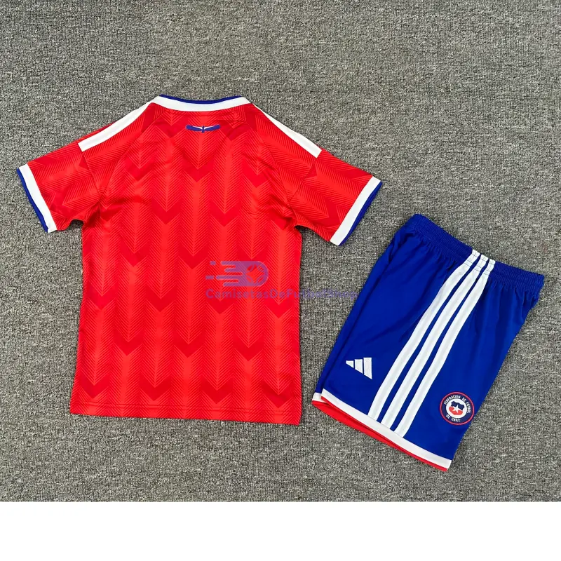 Camiseta Chile 2026 1ª Equipación Mundial Rojo Niño Kit