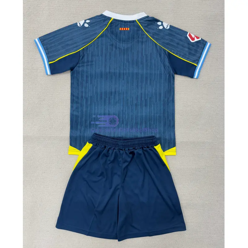 Camiseta Espanyol 2025/2026 3ª Equipación Azul Marino Niño Kit con Parche La Liga