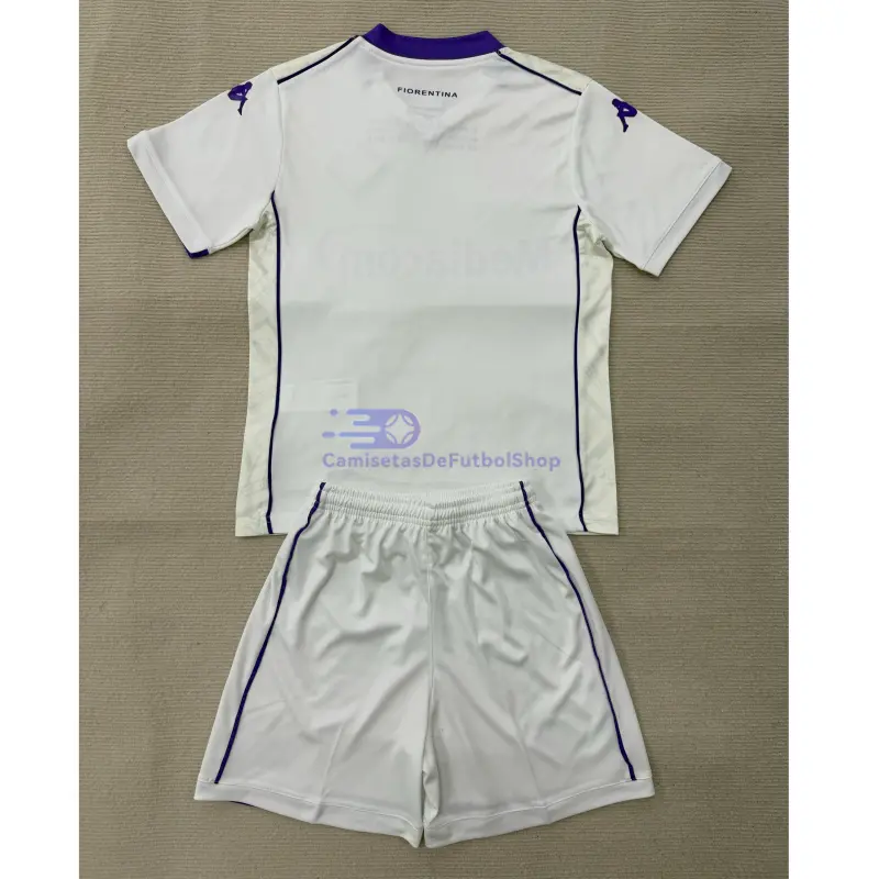 Camiseta Fiorentina 2025/2026 2ª Equipación Blanco Niño Kit