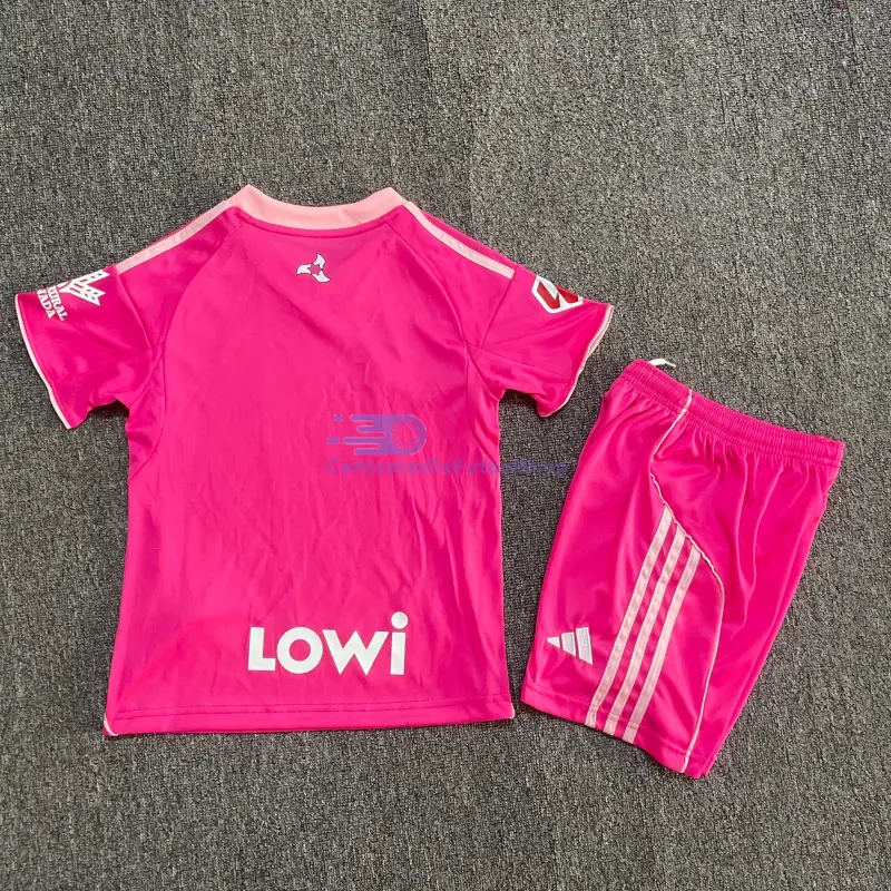 Camiseta Granada 2025/2026 4ª Equipación Rosa Niño Kit con Parche La Liga