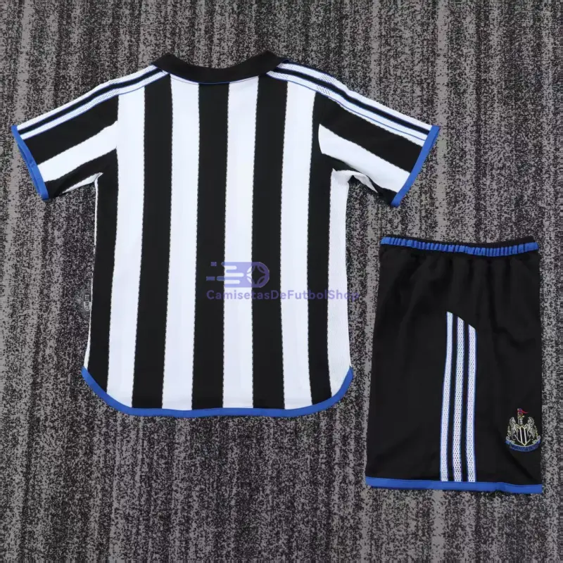 Camiseta Newcastle United 1999/00 1ª Equipación Retro Negro/Blanco Niño Kit