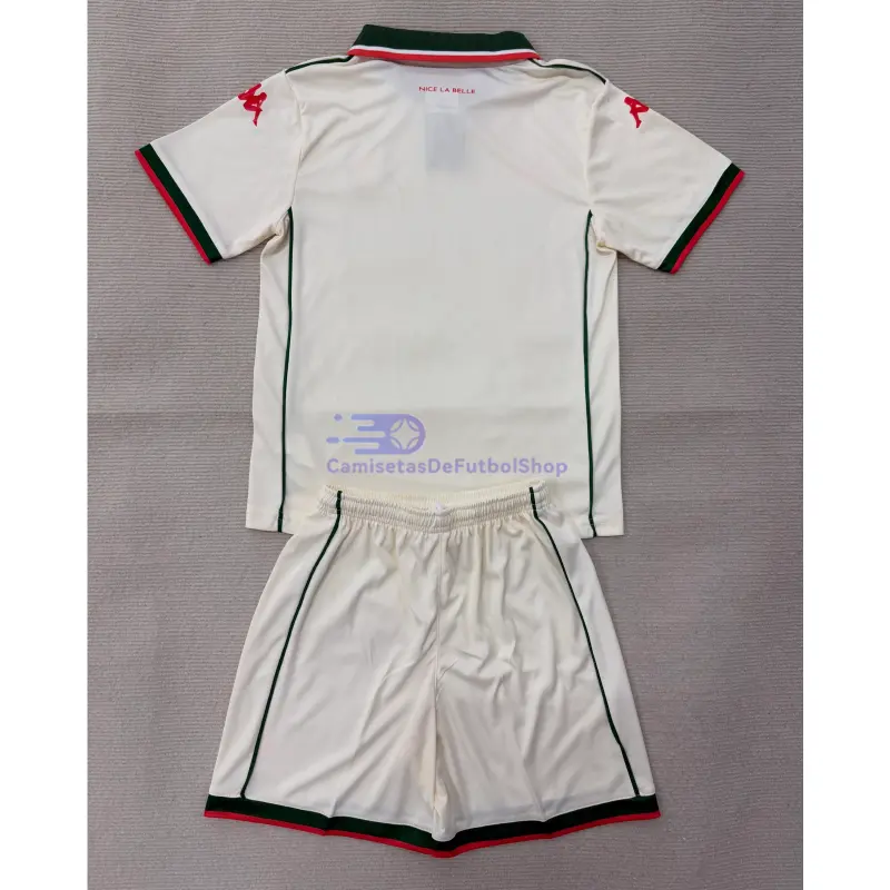 Camiseta OCG Nice 2025/2026 2ª Equipación Blanco Niño Kit