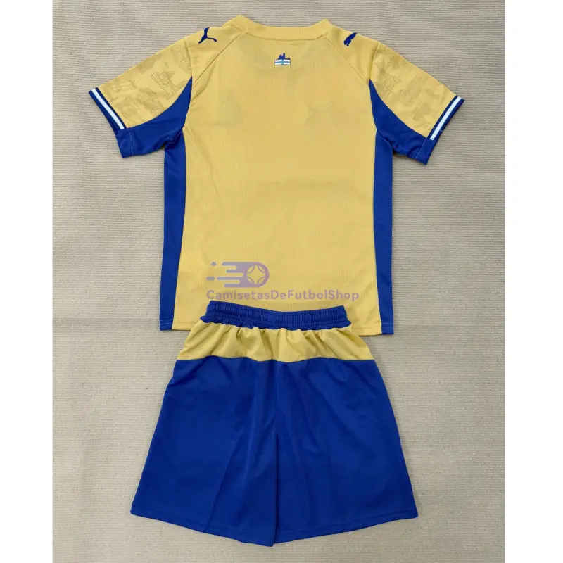 Camiseta Olympique Marsella 2025/2026 4ª Equipación Oro/Azul Niño Kit