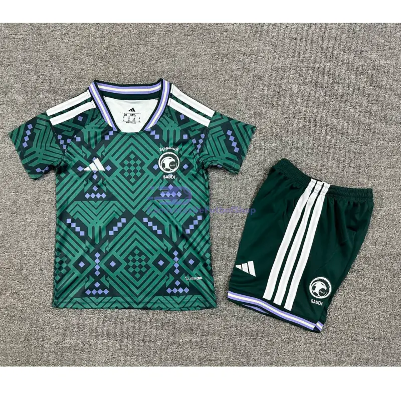 Camiseta Saudi Arabia 2026 1ª Equipación Mundial Verde Niño Kit