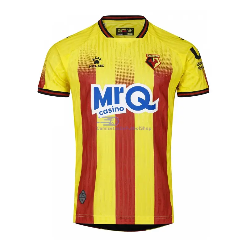 Camiseta Watford 2025/2026 1ª Equipación Amarillo/Rojo