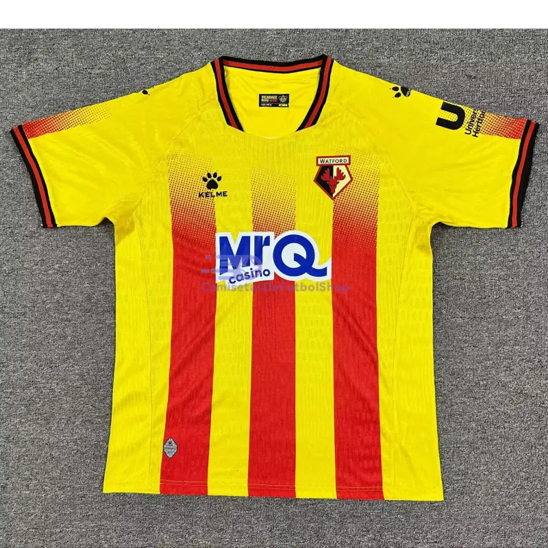 Camiseta Watford 2025/2026 1ª Equipación Amarillo/Rojo