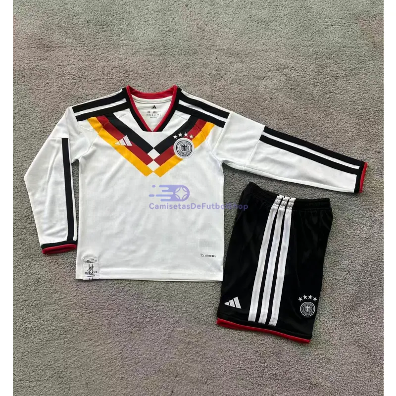 Camiseta Alemania 2026 1ª Equipación Mundial ML Blanco Niño Kit