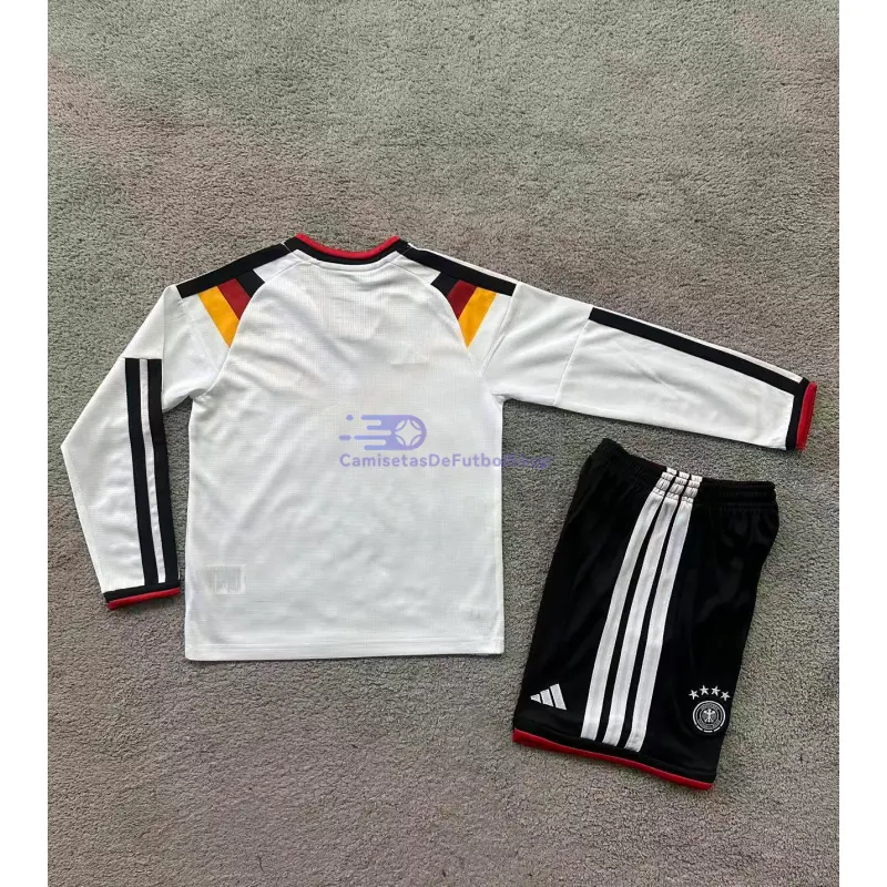 Camiseta Alemania 2026 1ª Equipación Mundial ML Blanco Niño Kit