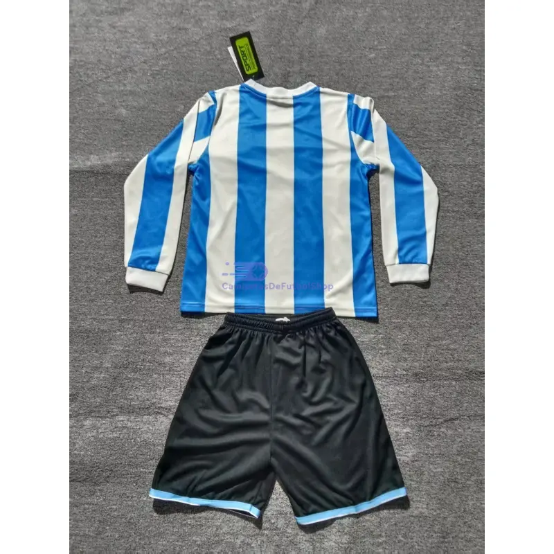 Camiseta Argentina 1998 1ª Equipación Retro ML Blanco/Azul Niño Kit