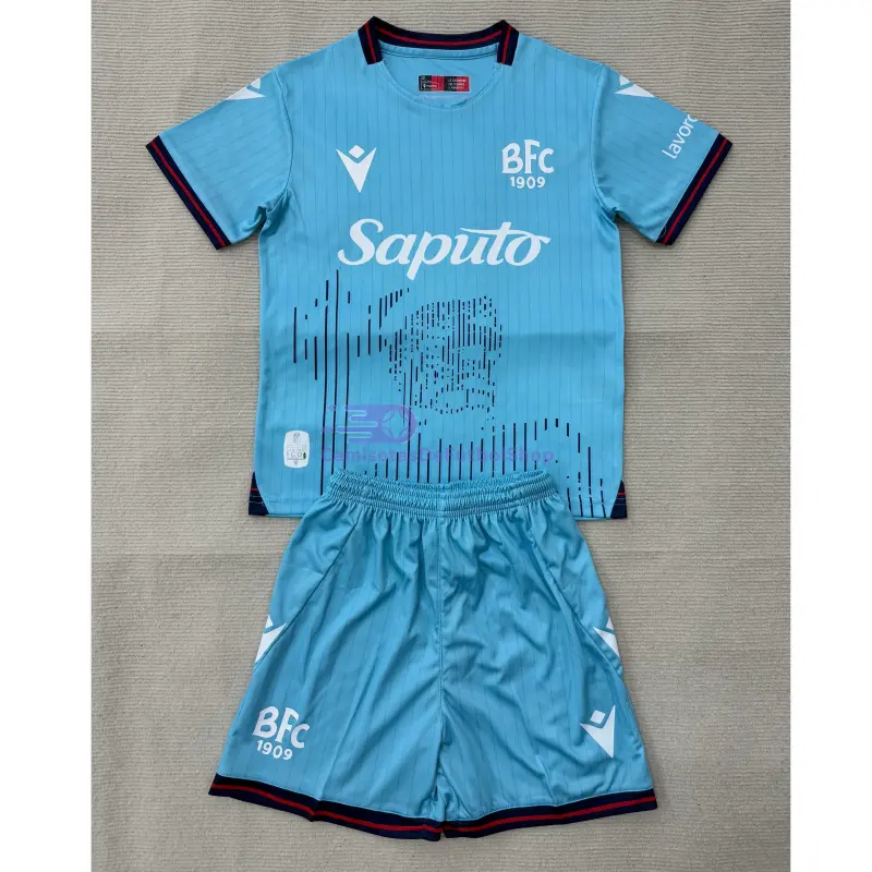 Camiseta Bologna 2025/2026 3ª Equipación Azul Claro Niño Kit