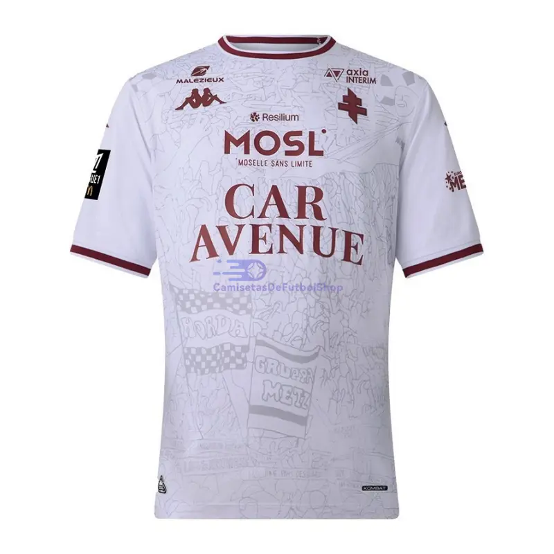 Camiseta FC Metz 2025/2026 2ª Equipación Blanco