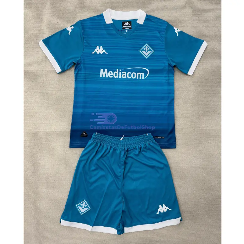 Camiseta Fiorentina 2025/2026 3ª Equipación Azul Niño Kit