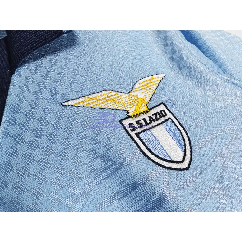 Camiseta Lazio 1996/97 1ª Equipación Retro Azul Niño Kit