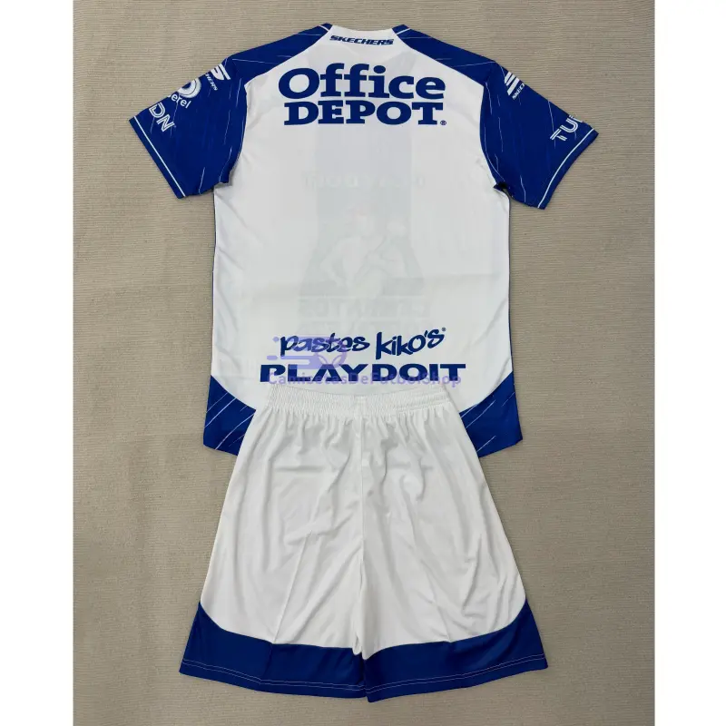 Camiseta Pachuca 2025/2026 1ª Equipación Blanco/Azul Niño Kit