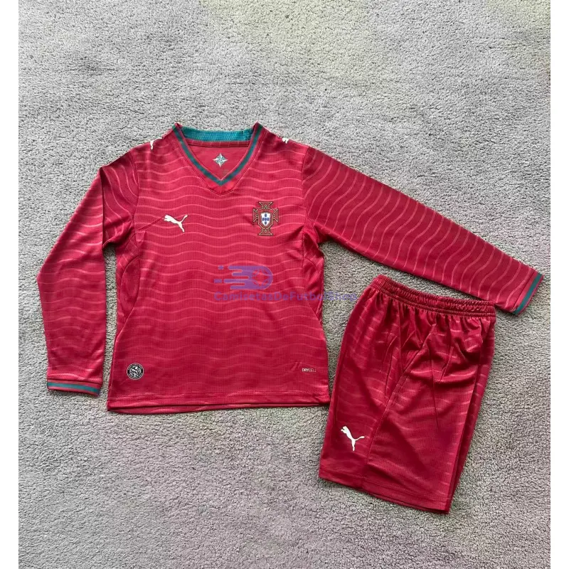 Camiseta Portugal 2026 1ª Equipación Mundial ML Rojo Niño Kit