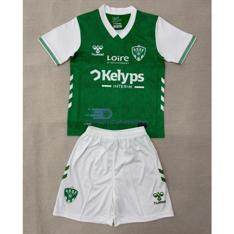 Camiseta Saint-Étienne 2025/2026 1ª Equipación Verde Niño Kit