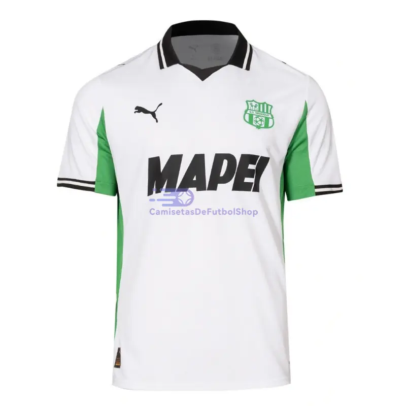 Camiseta Sassuolo 2025/2026 2ª Equipación Blanco/Verde