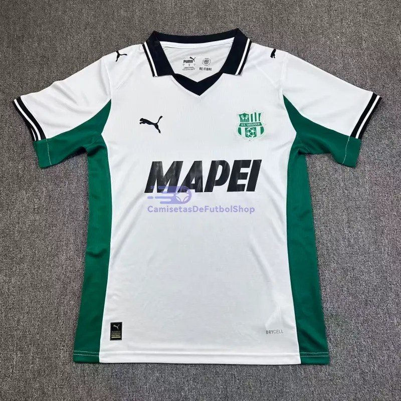 Camiseta Sassuolo 2025/2026 2ª Equipación Blanco/Verde