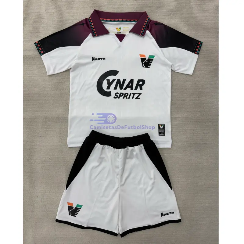 Camiseta Venezia FC 2025/2026 2ª Equipación Beige/Rojo Oscuro Niño Kit