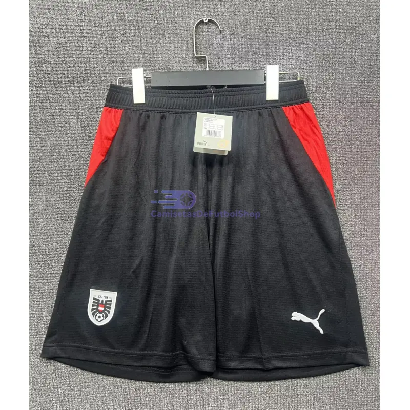 Pantalón Corto Austria 2026 1ª Equipación Mundial Negro
