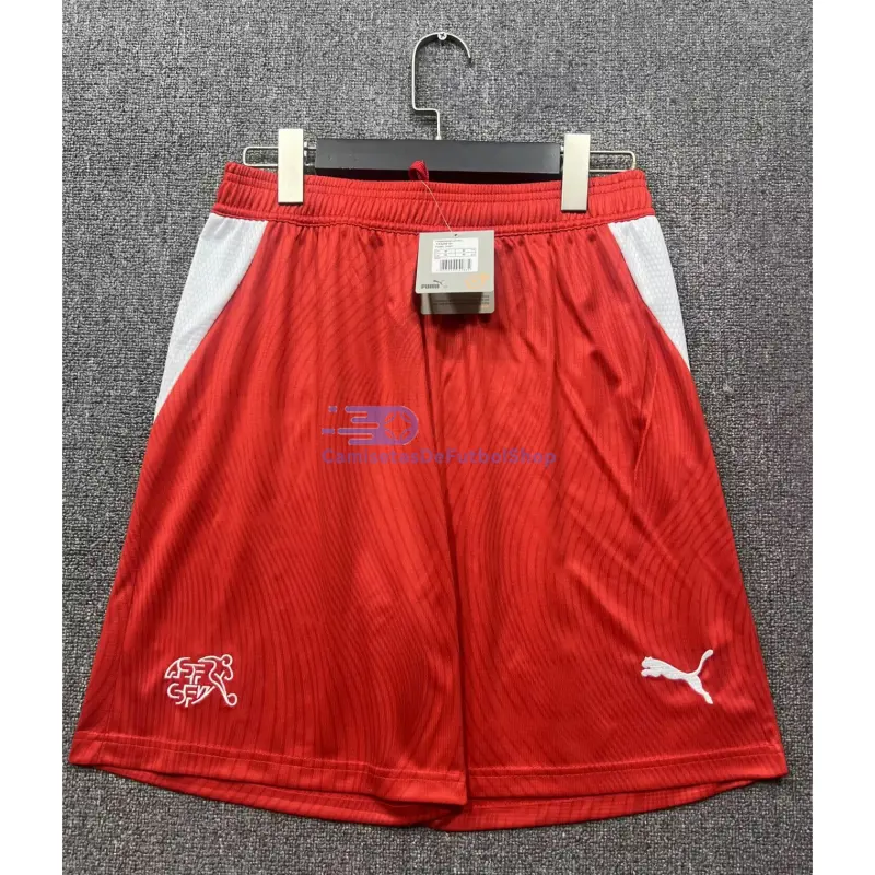 Pantalón Corto Suiza 2026 1ª Equipación Mundial Rojo