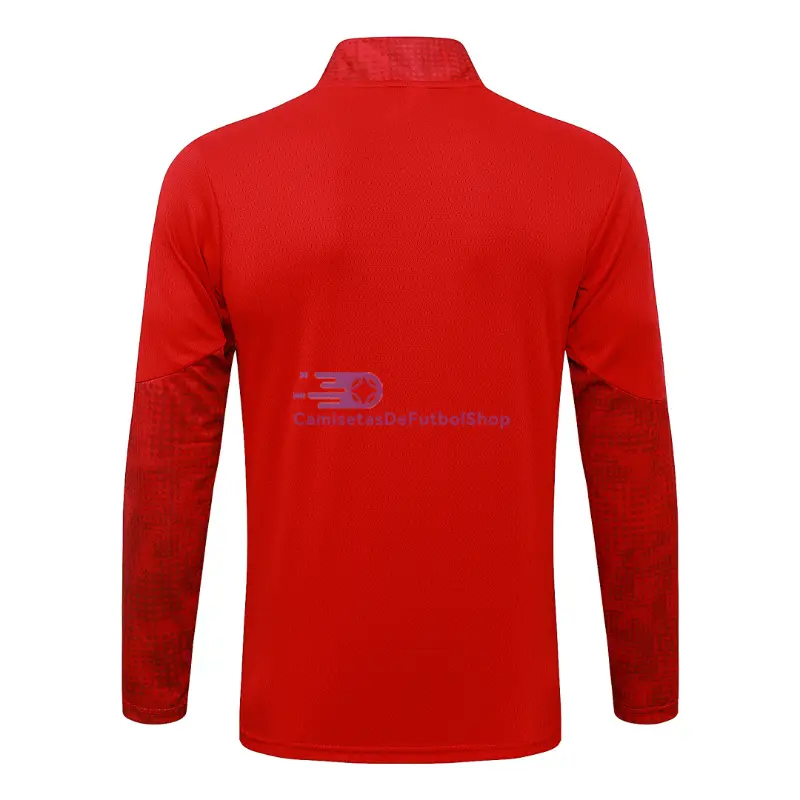 Sudadera De Entrenamiento AC Milan 2025/2026 Rojo/Blanco con Estampado