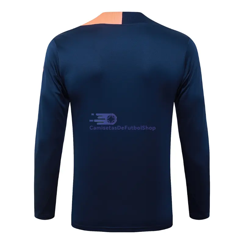 Sudadera De Entrenamiento Barcelona 2025/2026 Azul Marino/Naranja