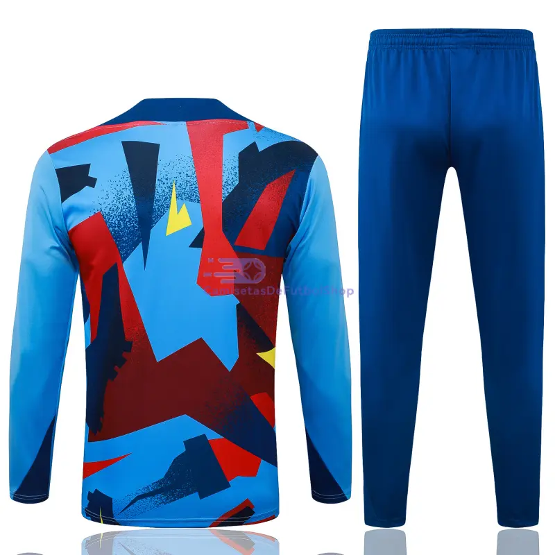 Sudadera De Entrenamiento Barcelona 2025/2026 Kit Azul/Amarillo/Rojo con Estampado