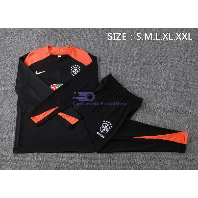 Sudadera De Entrenamiento Brasil 2025/2026 Kit Negro