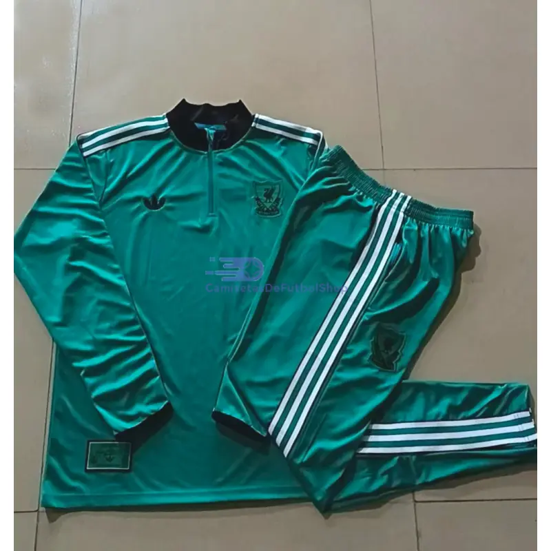Sudadera De Entrenamiento Liverpool 2025/2026 Verde/Negro/Blanco