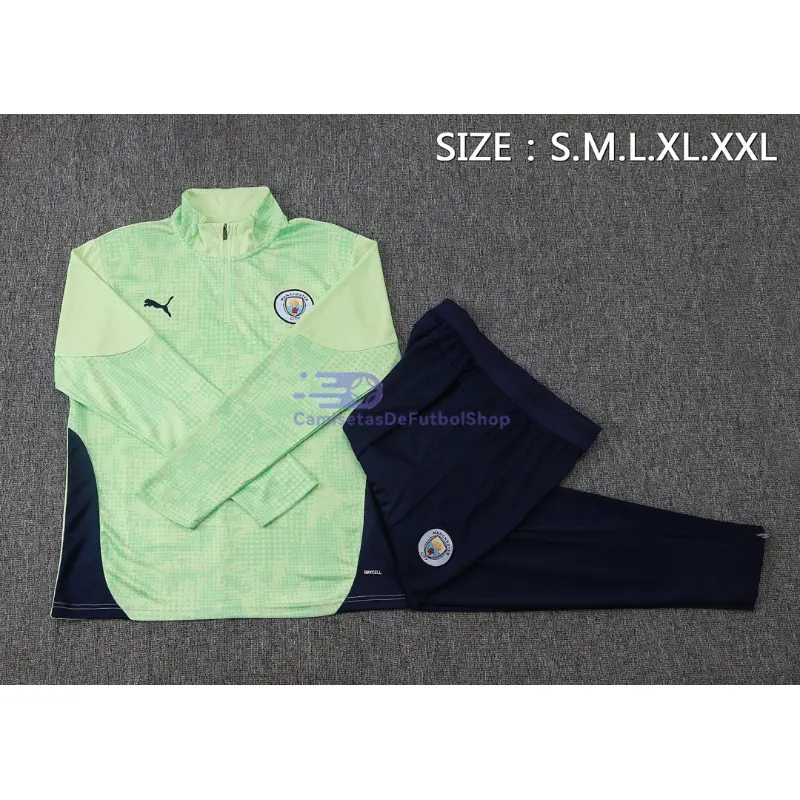 Sudadera De Entrenamiento Manchester City 2025/2026 Kit Verde Claro con Estampado
