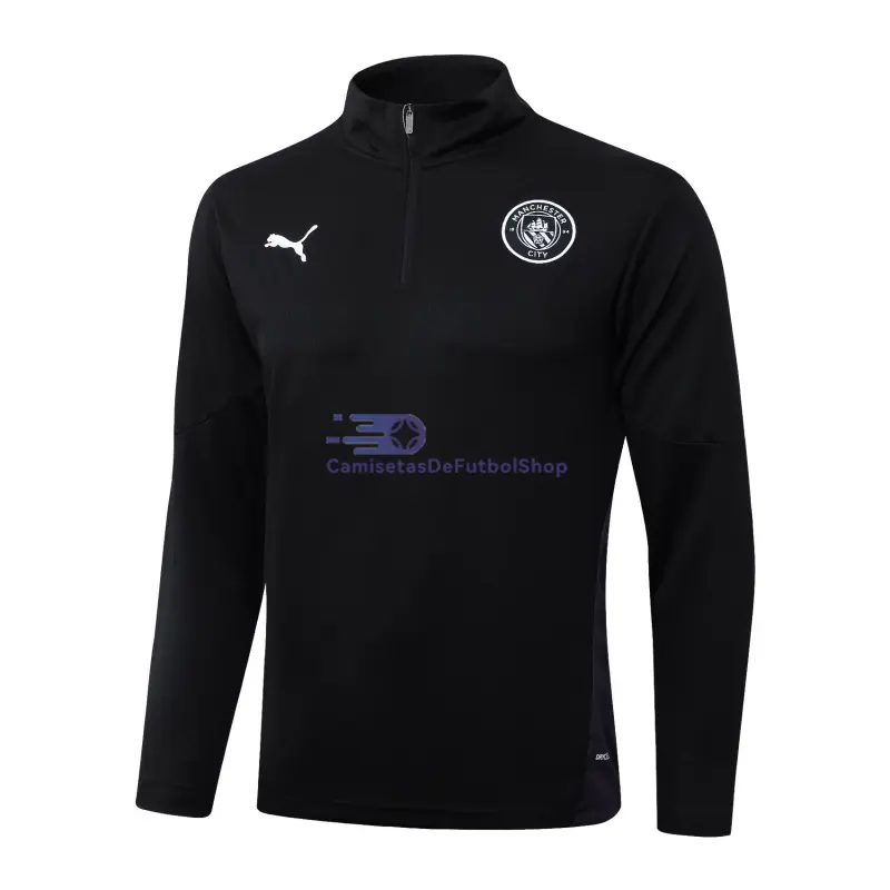Sudadera De Entrenamiento Manchester City 2025/2026 Negro/Blanco