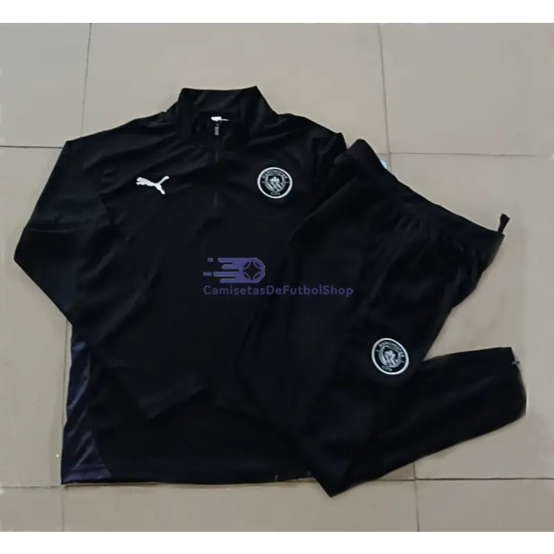 Sudadera De Entrenamiento Manchester City 2025/2026 Negro/Blanco
