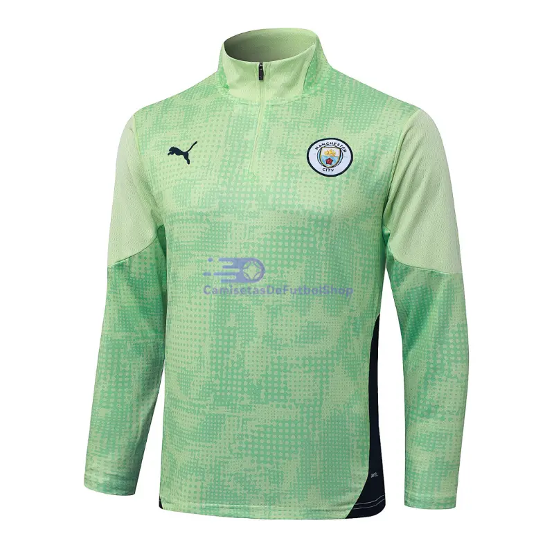 Sudadera De Entrenamiento Manchester City 2025/2026 Verde Claro con Estampado