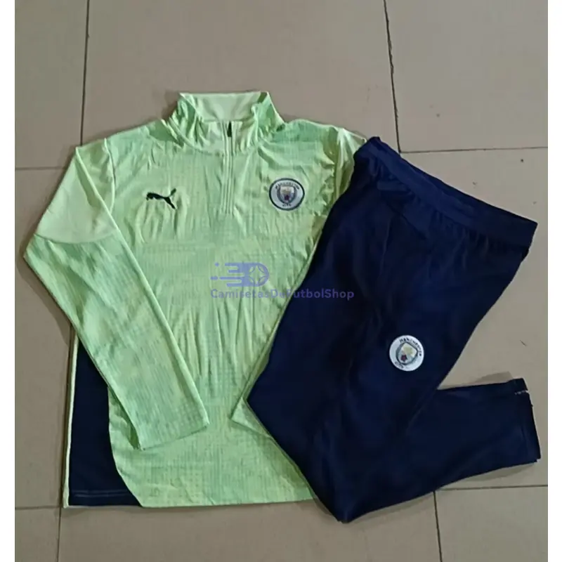 Sudadera De Entrenamiento Manchester City 2025/2026 Verde Claro con Estampado