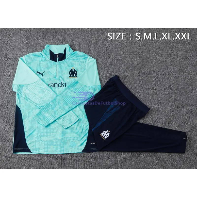 Sudadera De Entrenamiento Olympique Marsella 2025/2026 Kit Azul Verdoso