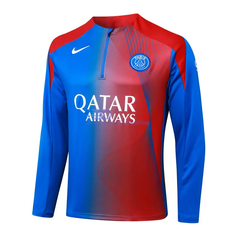 Sudadera De Entrenamiento PSG 2025/2026 Azul/Rojo