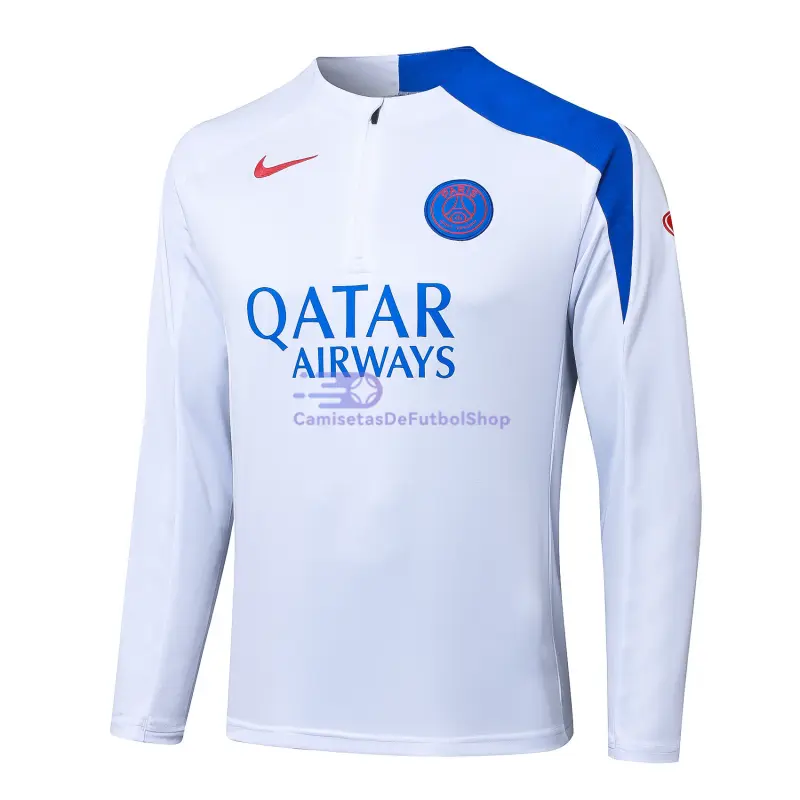 Sudadera De Entrenamiento PSG 2025/2026 Blanco/Azul