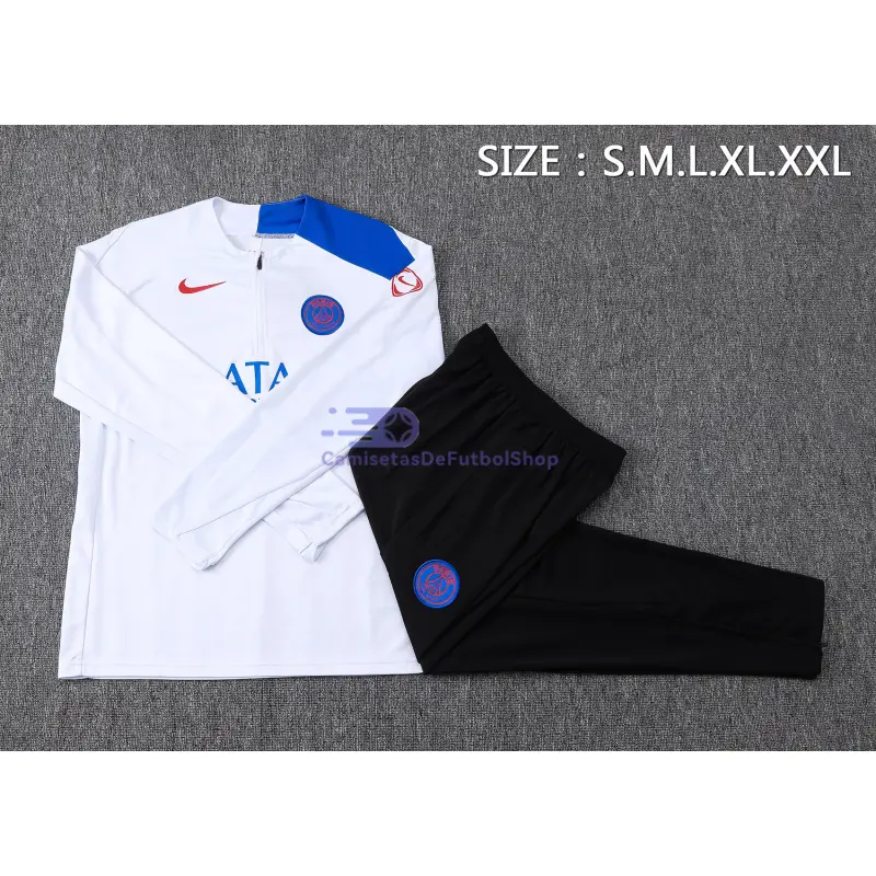 Sudadera De Entrenamiento PSG 2025/2026 Kit Blanco/Azul