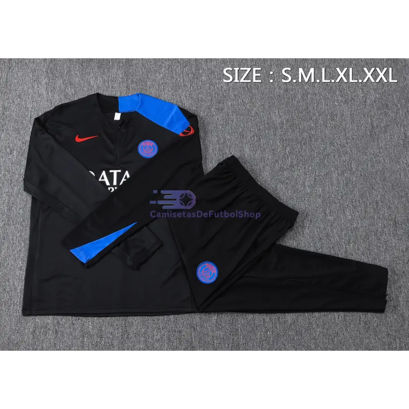 Sudadera De Entrenamiento PSG 2025/2026 Kit Negro/Azul