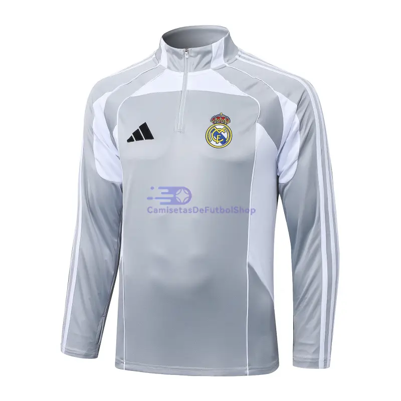 Sudadera De Entrenamiento Real Madrid 2025/2026 Gris