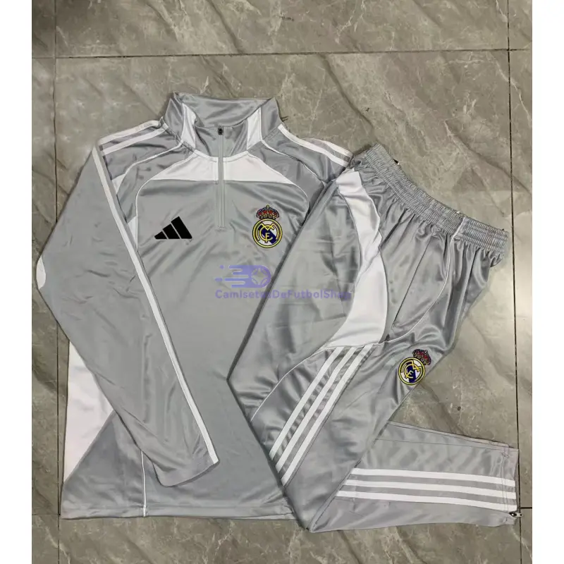 Sudadera De Entrenamiento Real Madrid 2025/2026 Gris