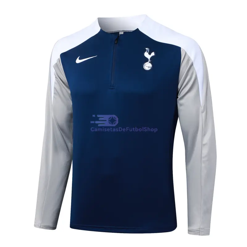 Sudadera De Entrenamiento Tottenham Hotspur 2025/2026 Azul Marino/Gris