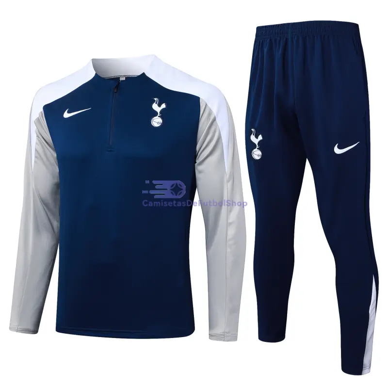Sudadera De Entrenamiento Tottenham Hotspur 2025/2026 Azul Marino/Gris