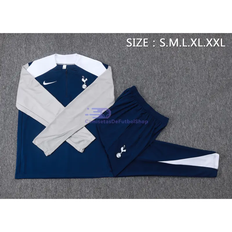 Sudadera De Entrenamiento Tottenham Hotspur 2025/2026 Kit Azul Marino/Gris