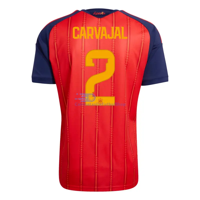 Camiseta Carvajal 2 España 2026 1ª Equipación Rojo/Azul